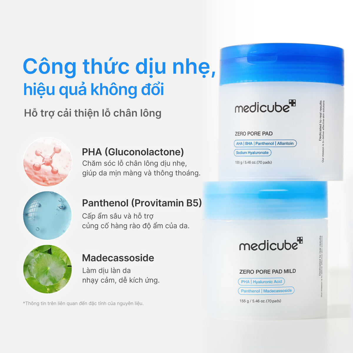 Zero Pore Madecassoside Pads (Mild)