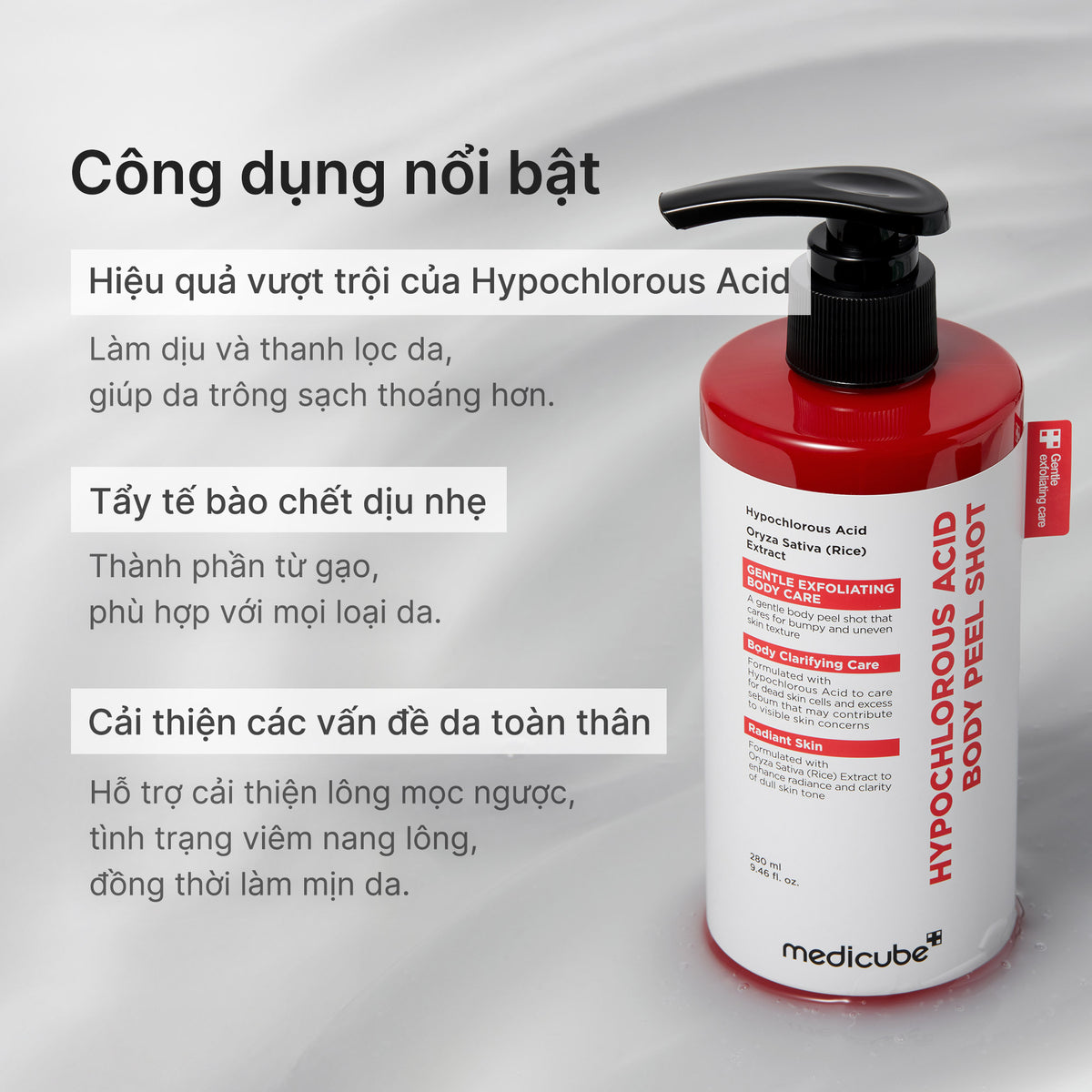 Hypochlorous Acid Rice Body Peel Shot