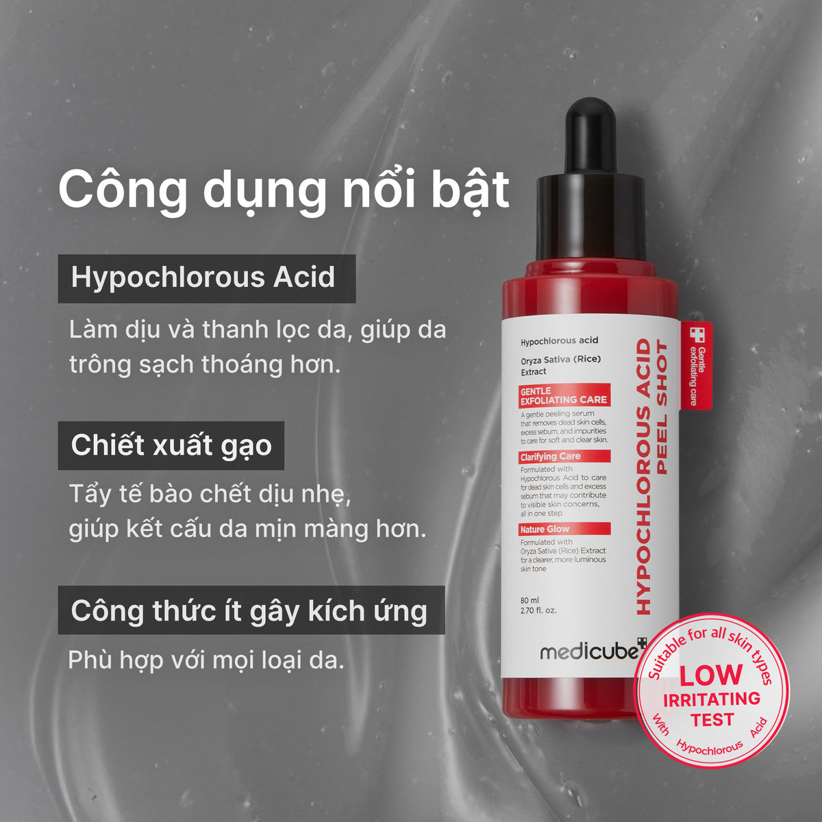 Hypochlorous Acid Rice Peel Shot